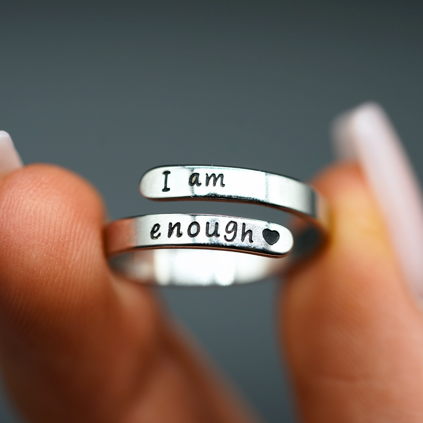 I Am Enough Ring (Silver)