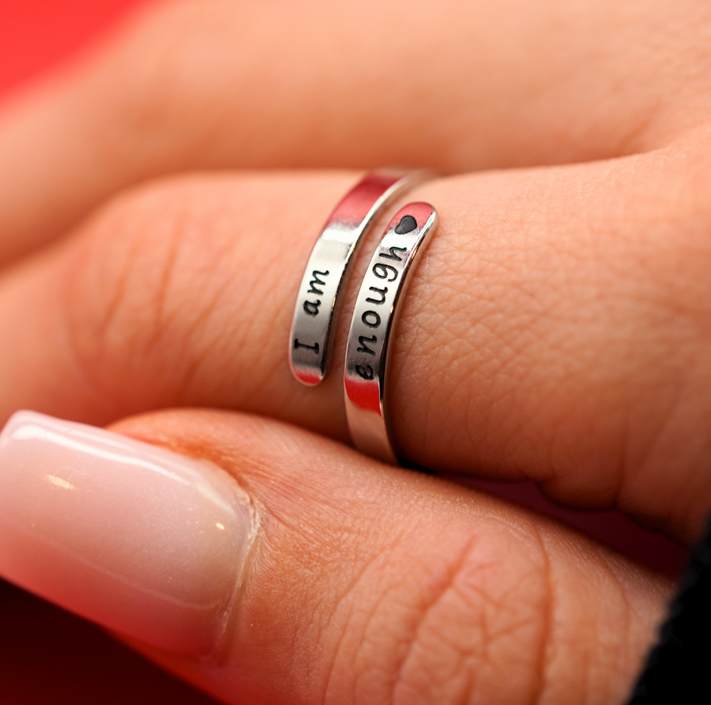 I Am Enough Ring (Silver)
